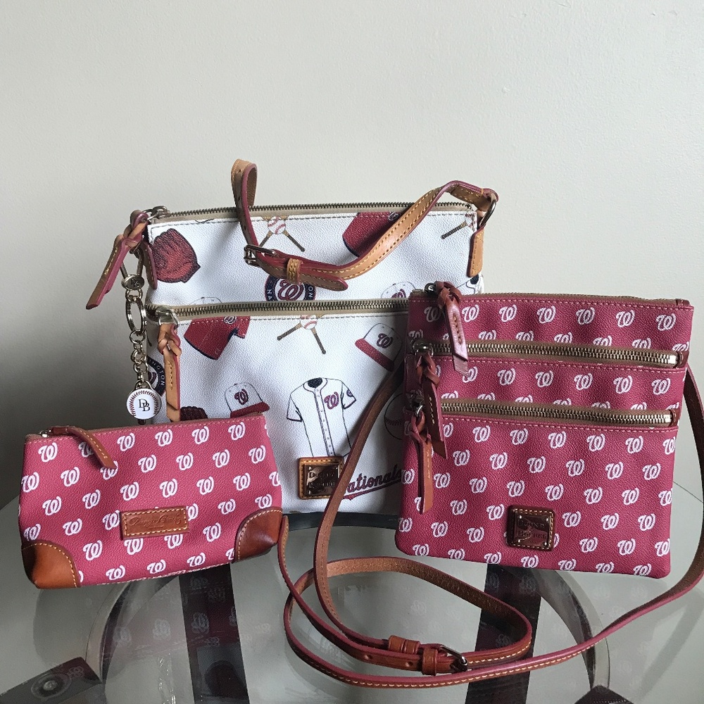 Dooney & Bourke Washington Nationals Shoulder Purse, Crossbody Bag & Makeup Bag